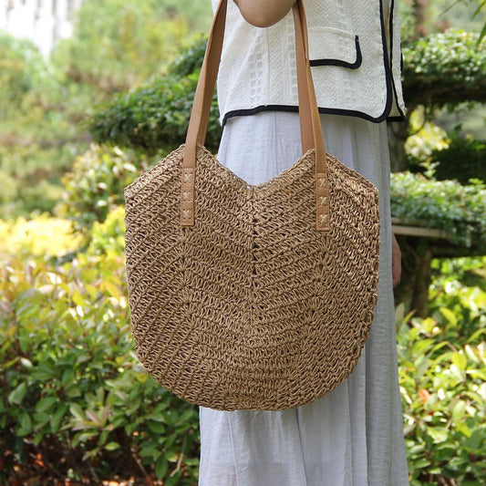 BALI Straw Jute Tote Bag – Large Capacity Beach Style
